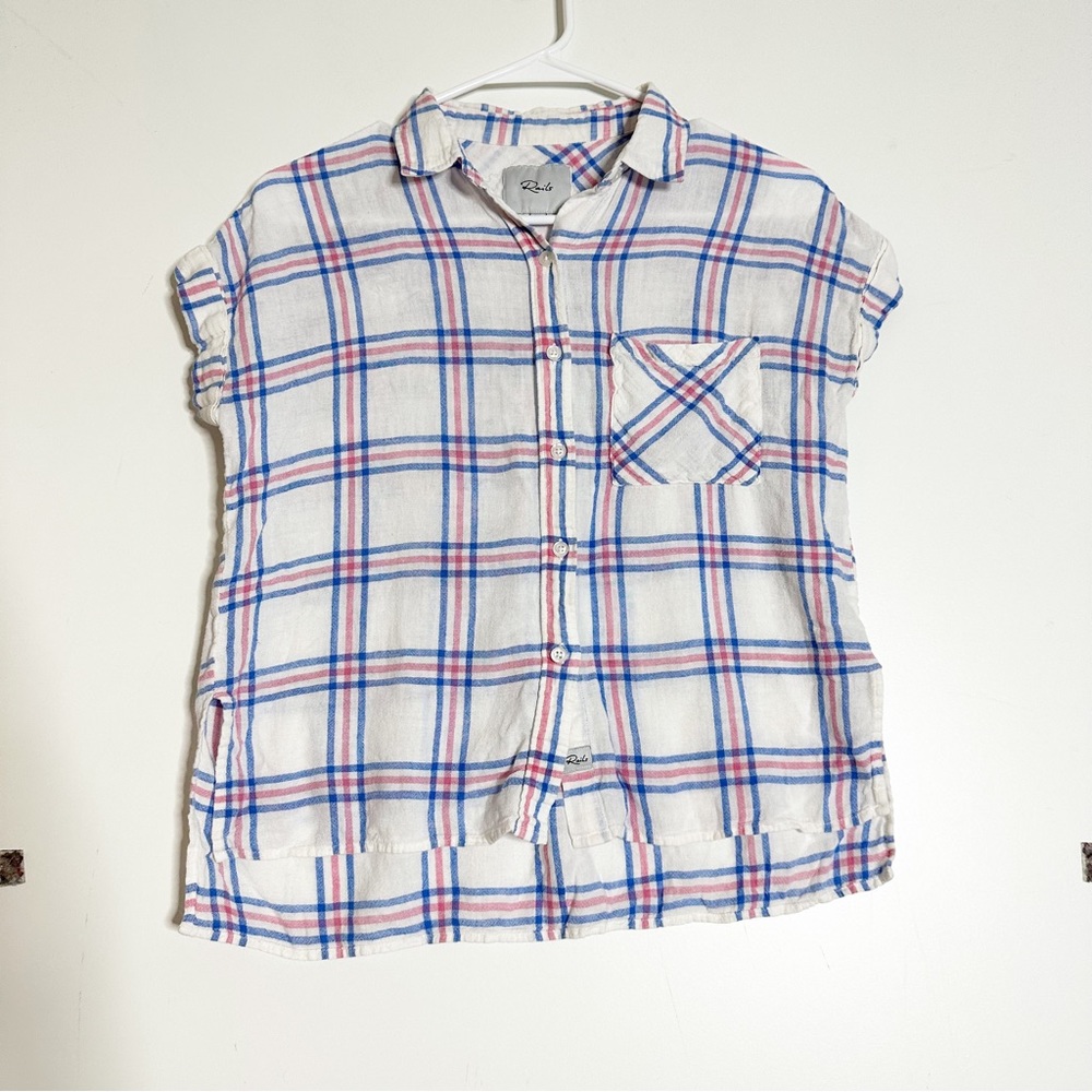 Rails Whitney Stripe Short Sleeve Raspberry Azure… - image 2